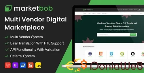 Marketbob - Multi-Vendor Digital Marketplace 2.2 - NULLED